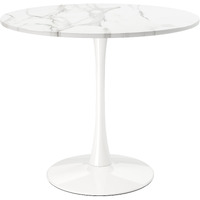 36 White Metal Dining Table