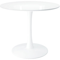 36 White Metal Dining Table