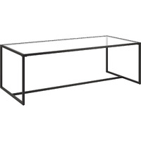 47 Black And Glass Rectangular Sled Base Coffee Table