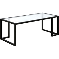 45 Black Glass Rectangular Coffee Table