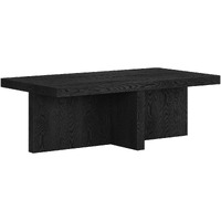 44 Black Manufactured Wood Rectangular Coffee Table