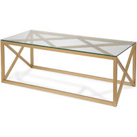 46 Gold Glass Rectangular Coffee Table