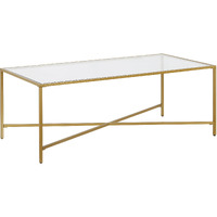48 Gold Glass Rectangular Coffee Table