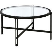 32 Black Glass Round Coffee Table