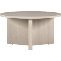 32 White Grain Round Coffee Table