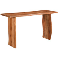 57 Chestnut Solid Wood Sled Console Table