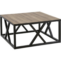 35 Black Manufactured Wood Square Coffee Table