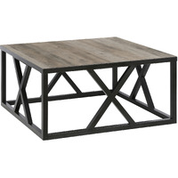 35 Black Manufactured Wood Square Coffee Table