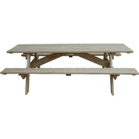Natural Solid Wood Outdoor Picnic Table