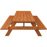 Cedar Chest Solid Wood Outdoor Picnic Table Umbrella Hole