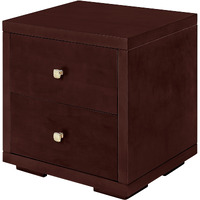 19 Espresso Two Drawer Nightstand