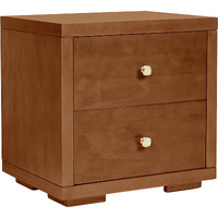 19 Walnut Two Drawer Nightstand