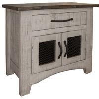 27 Gray One Drawer Nightstand