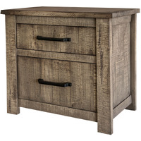 25 Brown Two Drawer Nightstand
