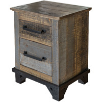 27 Brown Two Drawer Nightstand