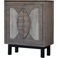 32 Gray Solid And Manufactured Wood Distressed Buffet Table