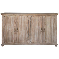 72 Sand Solid And Manufactured Wood Distressed Credenza