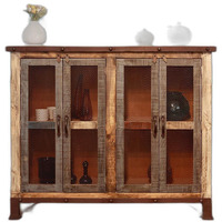49 Brown Solid And Manufactured Wood Distressed Buffet Table