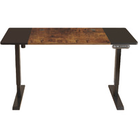 55 Adjustable Brown And Black And Black Standing Desk