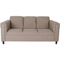 72 Beige Polyester And Black Sofa