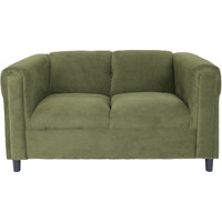 54 Green And Black Microsuede Love Seat