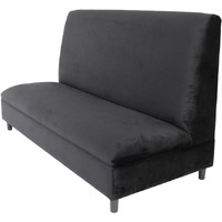 34 Black And Silver Velvet Love Seat