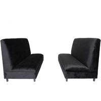 Two Piece Black Seating Set