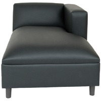 54 Black Faux Leather Lounge Chair