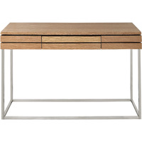 47"" Brown And Silver Frame Console Table And Drawers
