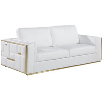 White Top Grain Leather 6 Or More Person Seating Set