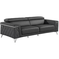Gray Top Grain Leather 6 Or More Person Seating Set
