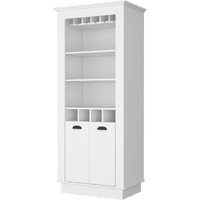 75"" White Bar Cabinet