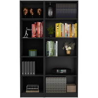 71"" Black Five Tier Bookcase