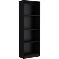 71"" Black Five Tier Bookcase