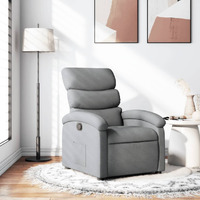 Vidaxl Recliner Chair Light Gray Fabric