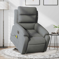 Vidaxl Electric Stand Up Massage Recliner Chair Dark Gray Fabric