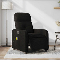 Vidaxl Electric Massage Recliner Chair Black Fabric