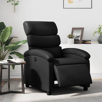 Vidaxl Electric Recliner Chair Black Faux Leather