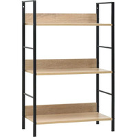 Vidaxl 3-Layer Book Shelf Oak 23.6""X10.9""X35.6"" Engineered Wood