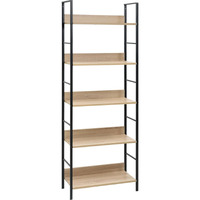 Vidaxl 5-Layer Book Shelf Oak 23.6""X10.9""X62.4"" Engineered Wood