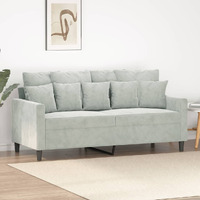 Vidaxl 2-Seater Sofa Light Gray 55.1"" Velvet