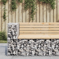 Vidaxl Patio Bench Gabion Design 36.2""X28""X25.8"" Solid Wood Pine
