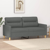 Vidaxl 2-Seater Sofa Dark Gray 55.1"" Fabric