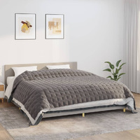 Vidaxl Weighted Blanket Gray 86.6""X102.4"" 33.1 Lb Fabric
