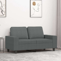 Vidaxl 2-Seater Sofa Dark Gray 47.2"" Fabric