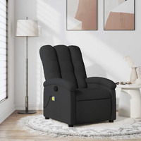 Vidaxl Massage Recliner Chair Black Fabric