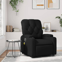 Vidaxl Massage Recliner Chair Black Faux Leather