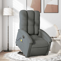 Vidaxl Stand Up Massage Recliner Chair Dark Gray Fabric