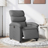 Vidaxl Electric Recliner Chair Dark Gray Fabric