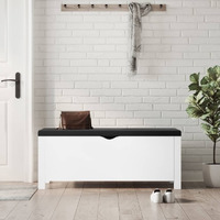 Vidaxl Storage Box With Cushion White 41.3""X15.7""X17.7""